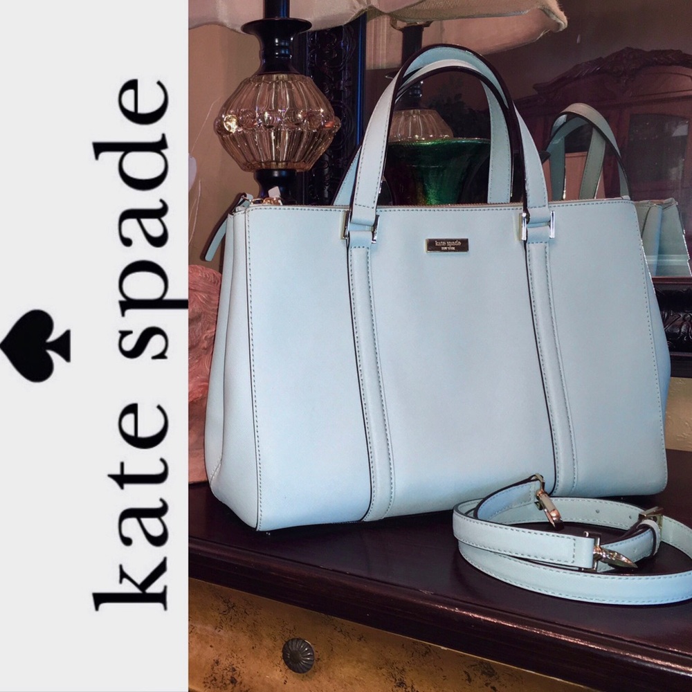KATE SPADE Newberry Lane baby blue satchel